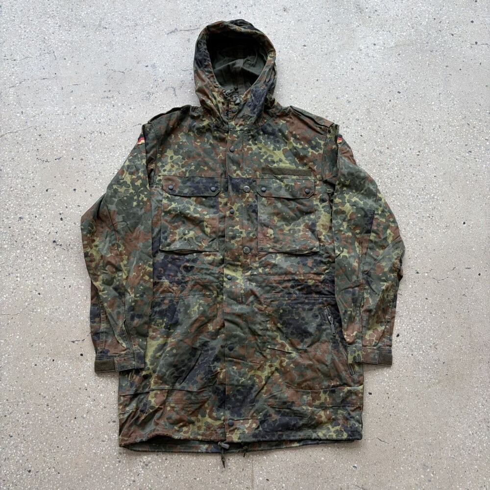 Vintage 90s German Army Military Camo Parka Jacket